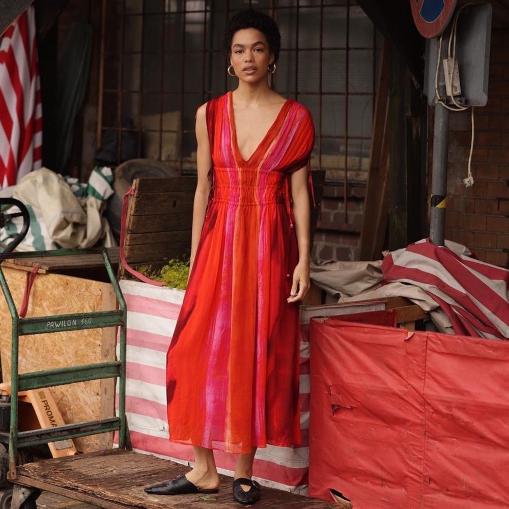 NWT Zara Tie Dye Midi Dress
